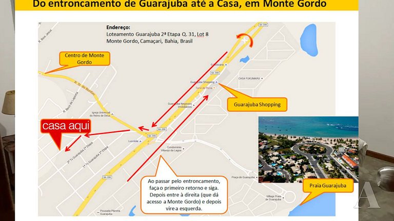 Casa 2 habitaciones 6 personas cerca de la playa Guarajuba –