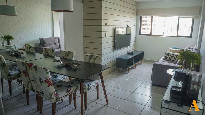 Comfortable 2 bedroom flat in Ponta Verde