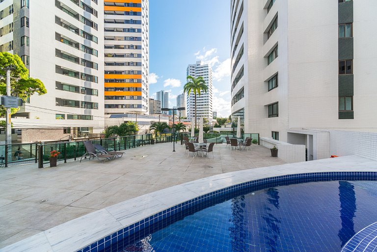 Excelente apartamento en Playa de Boa Viagem para hasta 4 pe